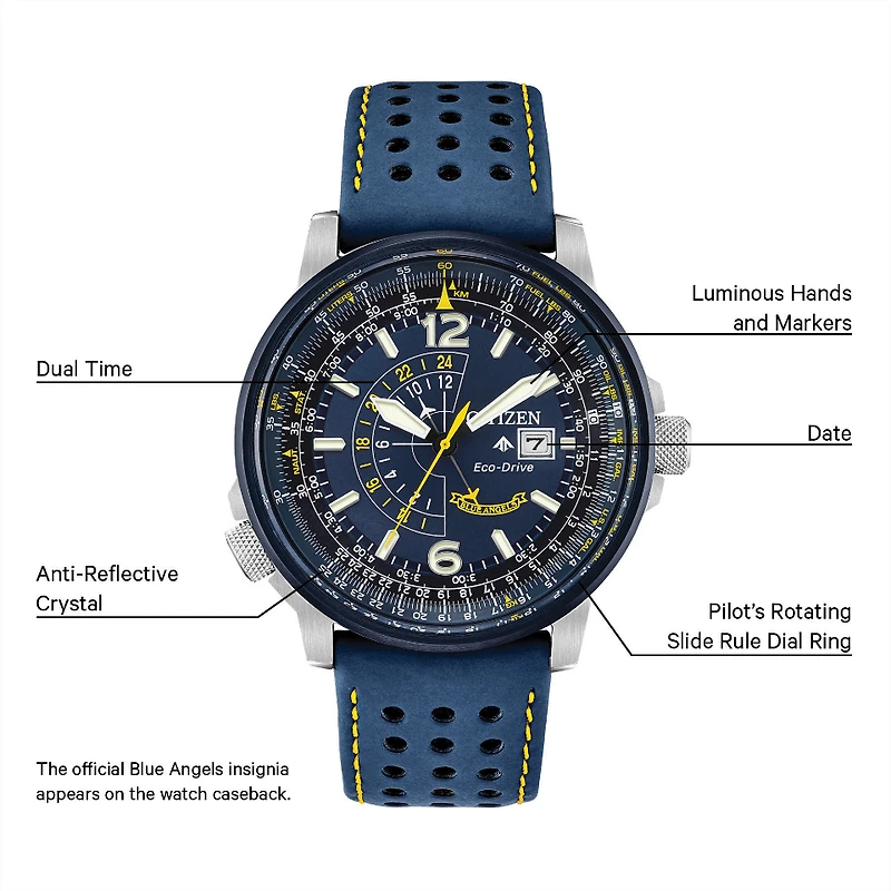 Blue Angels Nighthawk Blue Dial 42MM Eco-Drive BJ7007-02L