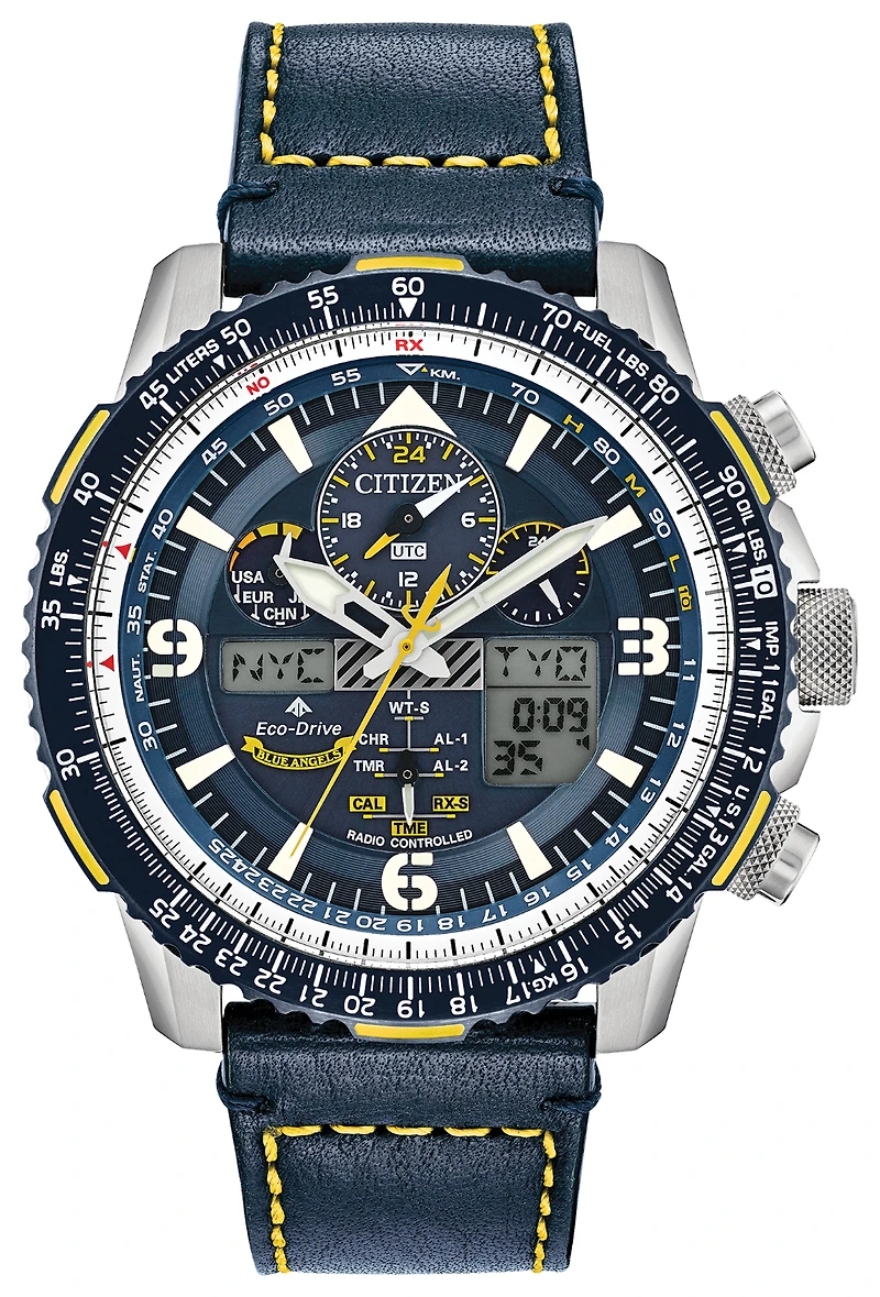 Blue Angels Promaster Skyhawk A-T Blue Dial 46MM Eco-Drive JY8078-01L