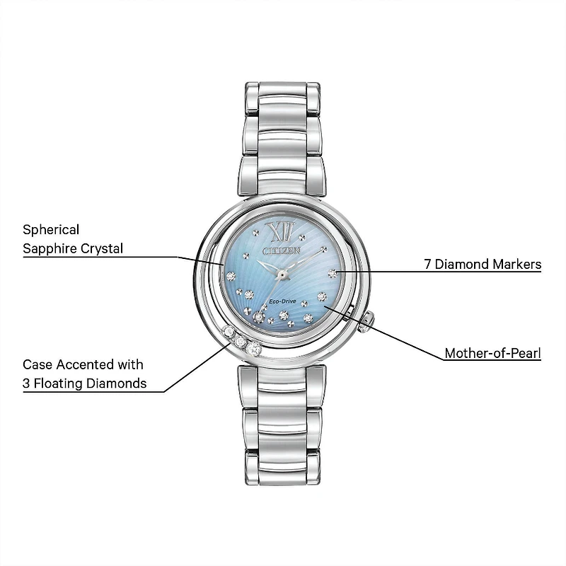 Citizen L Sunrise  Blue Dial 30MM Eco-Drive EM0320-59D
