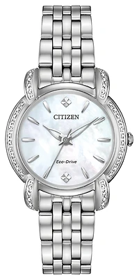 Jolie Mother of Pearl 
Dial 30MM Eco-Drive EM0690-50D