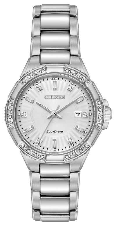 Riva Silver Dial 30MM Eco-Drive EW2460-56A
