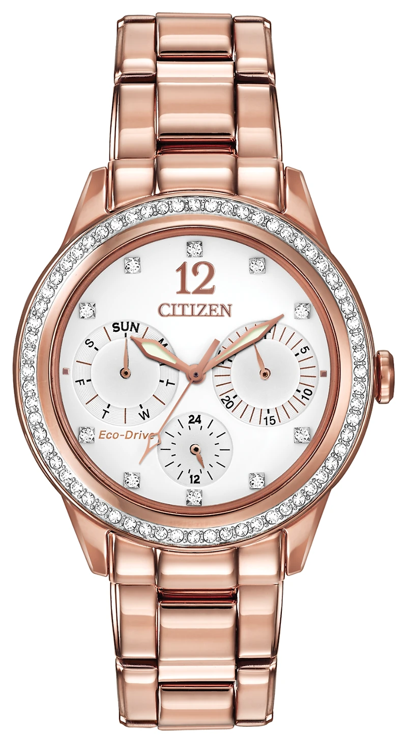 Silhouette Crystal White Dial 37MM Eco-Drive FD2013-50A