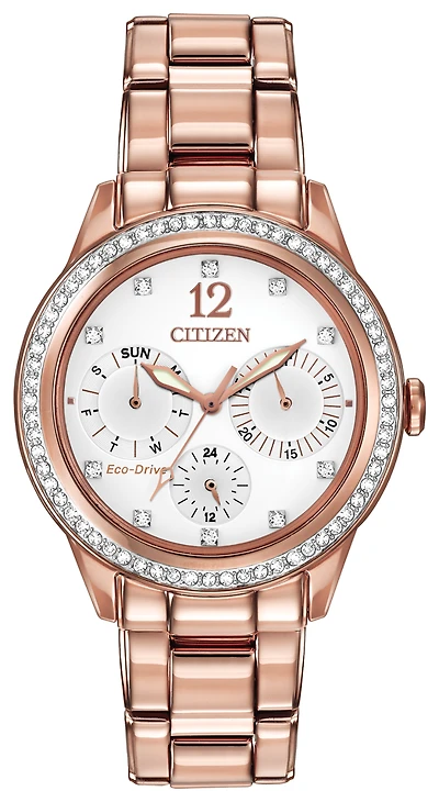 Silhouette Crystal White Dial 37MM Eco-Drive FD2013-50A