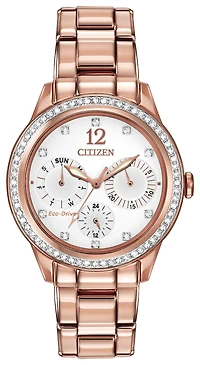 Silhouette Crystal White Dial 37MM Eco-Drive FD2013-50A