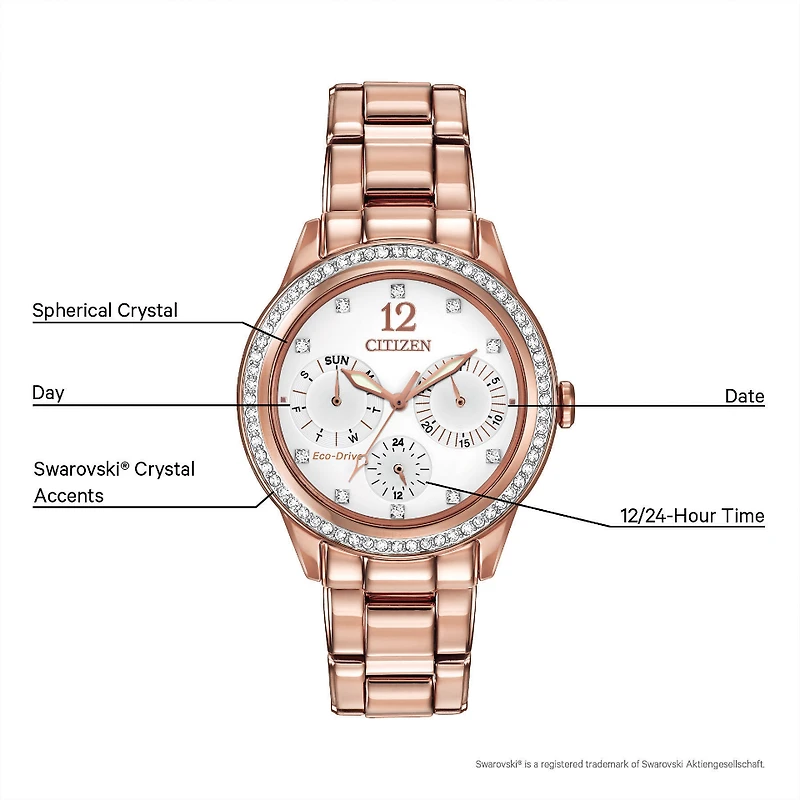 Silhouette Crystal White Dial 37MM Eco-Drive FD2013-50A