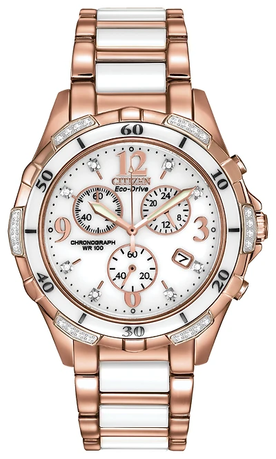 Silhouette Diamond White Dial 40MM Eco-Drive FB1233-51A