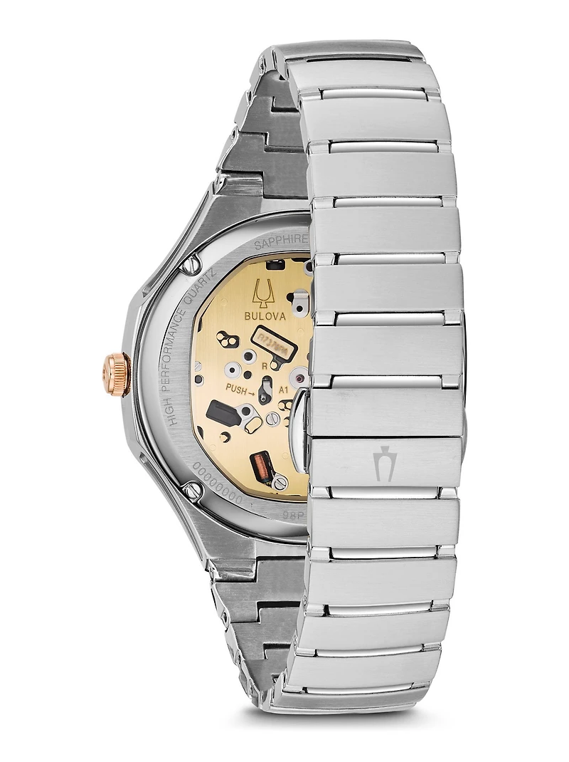 Curv Diamond Silver Dial 41MM Quartz 98P182