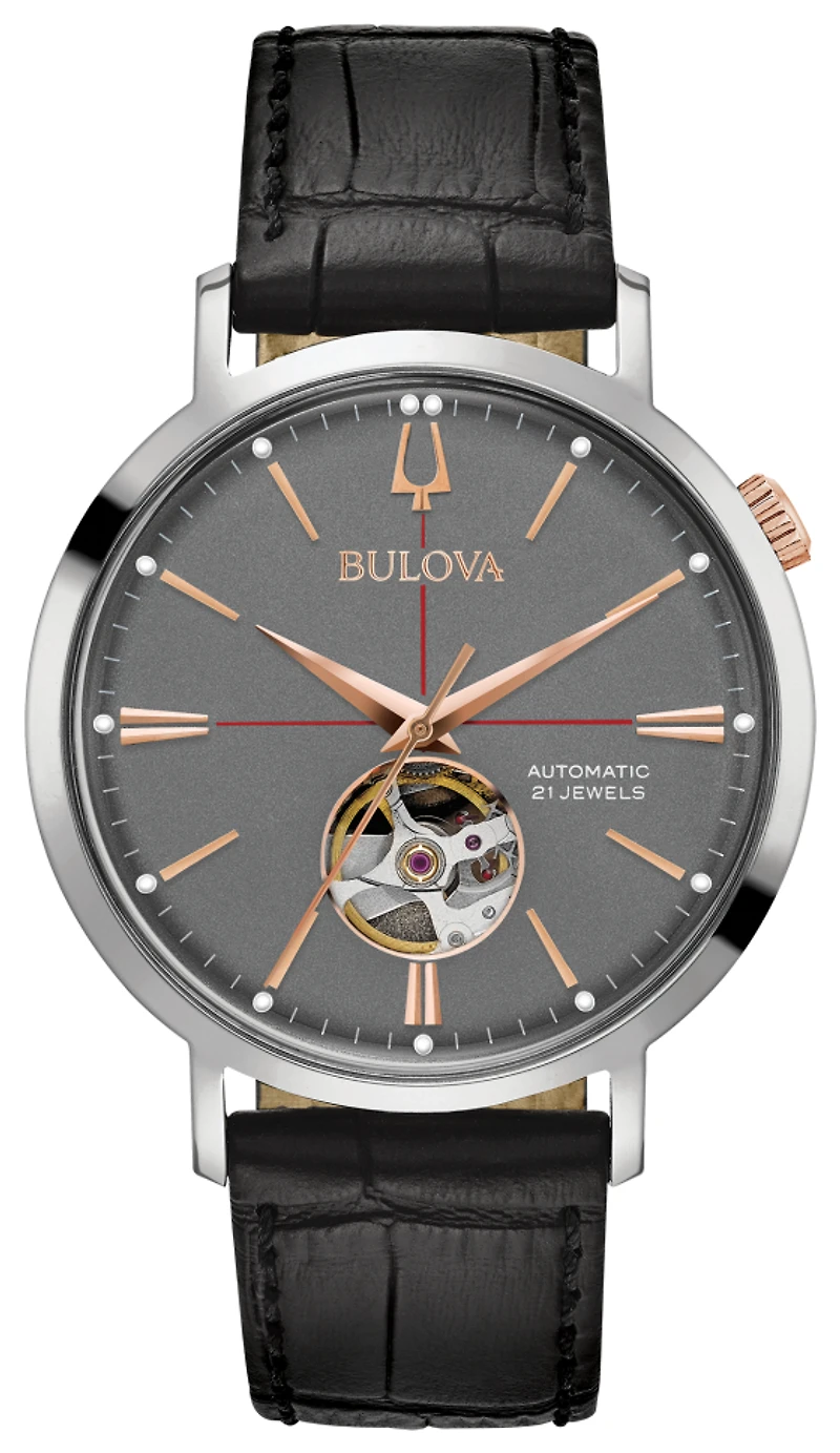 Aerojet Grey Open Heart Dial 39MM Automatic 98A187