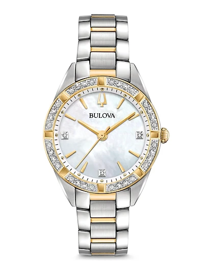 Sutton Diamond White Dial 33MM Quartz 98R263