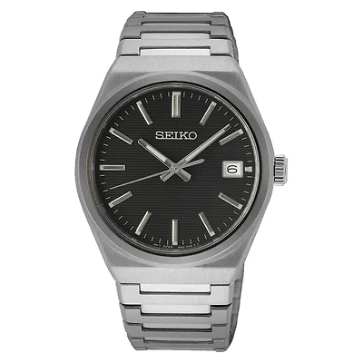 Seiko Black Dial 39MM Quartz SUR557