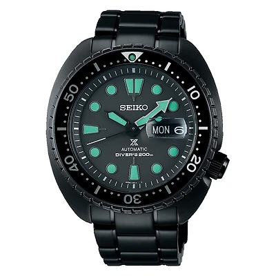 Seiko Black Prospex 'Night Vision' Black Dial 45 MM Automatic SRPK43
