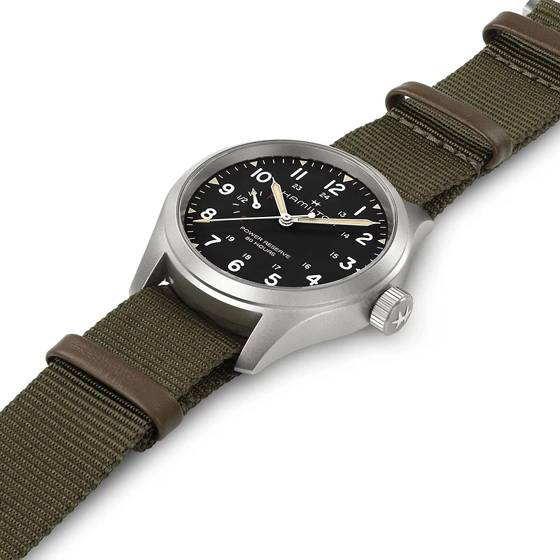 Khaki Field Black Dial 40MM Mechanical Power Reserve H69509930