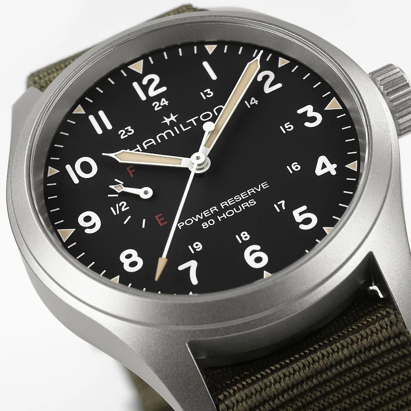 Khaki Field Black Dial 40MM Mechanical Power Reserve H69509930