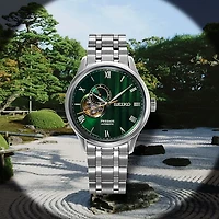 Seiko Presage 'Japanese Zen Gardens' Green Dial 42MM Automatic SSA463