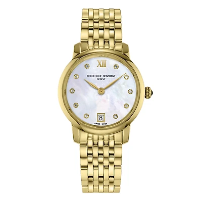 Classics Slimline Ladies 30MM Mother of Pearl Dial Automatic FC-220MPWD1S25B