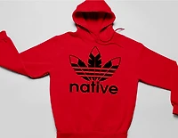 Native Style hoodie - red