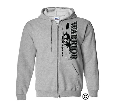 Sittingbull Warrior - Adult Zip Hoodie sport grey
