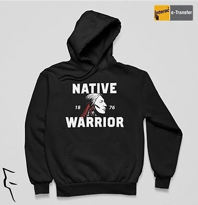 Crazy Horse 1876 Adult Hoodie - black