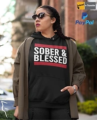 Sober & Blessed - Hoodie black