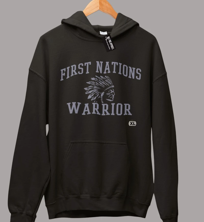 First Nations Warrior Hoodie Black