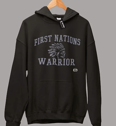 First Nations Warrior Hoodie Black