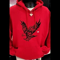 Warrior Spirit Eagle - hoodie red