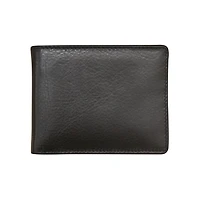 Men's Bifold Wallet with Center Flip
