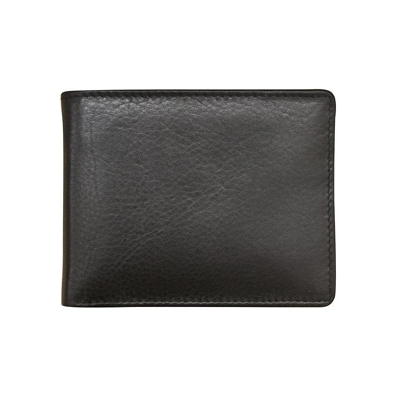 Men's Bifold Wallet with Center Flip