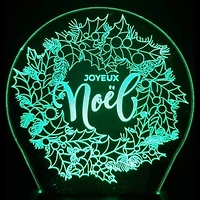 Veilleuse : Noël : Couronne de Noël