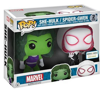 She-Hulk : At1394 She-Hulk / Spider-Gwen 2 Pack B&N
