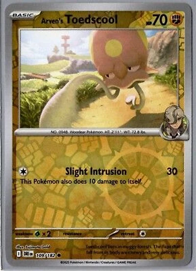 *V31 Arven's Toedscool (Reverse Holo) 109/182 NM