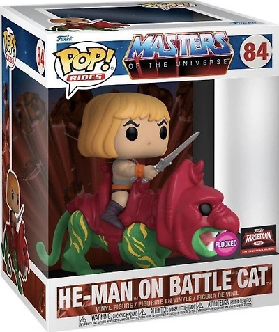 HC184 He-Man on Battle Cat Flocked 84