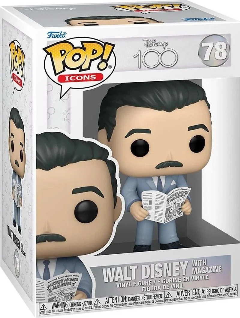 Kd57 Walt Disney With Magazine 78