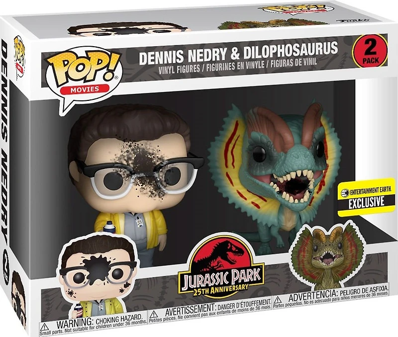 Az Jurassic Park : Dennis Nedry & Dilophosaurus EEE 2 Pack