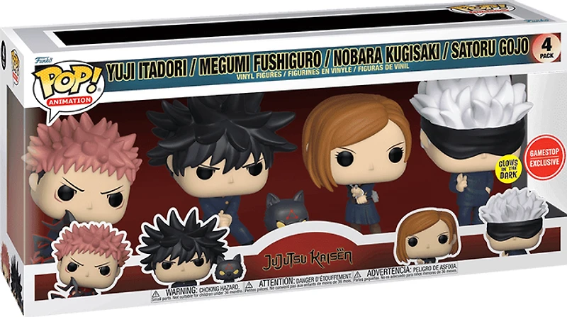 Nn1 Jujutsu Kaisen : Yuji Itadori / Megumi Fushiguro / Nobara Kugisaki / Satoru Gojo GID GS 4 Pack