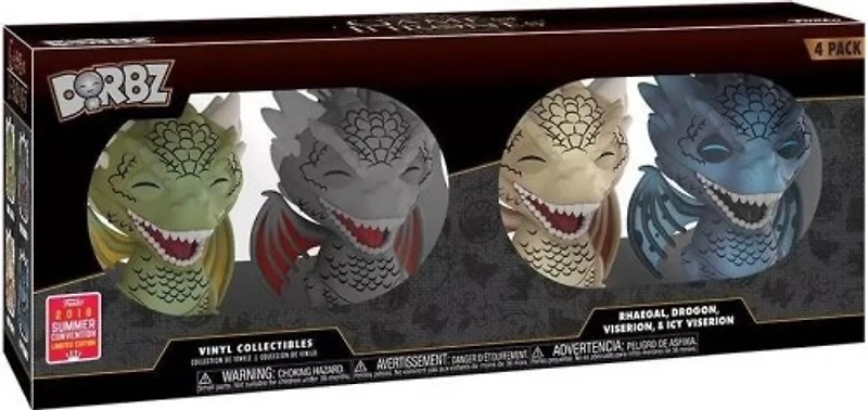 Ey455 Dorbz Rhaelgal, Drogon, Viserion & Icy Viserion 4 Pack 2018 Sumcon