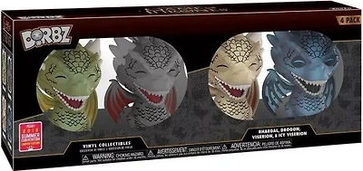 Ey455 Dorbz Rhaelgal, Drogon, Viserion & Icy Viserion 4 Pack 2018 Sumcon