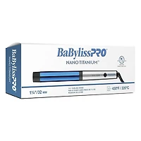 BaBylissPRO Nano Titanium Curling Wand 1-1/4" (32mm), BNTW125NUC, Blue