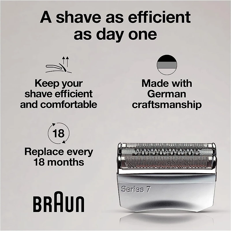 Braun 70S  Series 7 Foil and Cutter Replacement Head, Silver