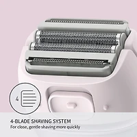 Panasonic Close Curves Wet-Dry Ladies Shaver with Bikini Attachment, Purple, ES-WL80-V