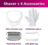 Philips Lady Shaver Series 6000 Wet-Dry Use 4 Accessories