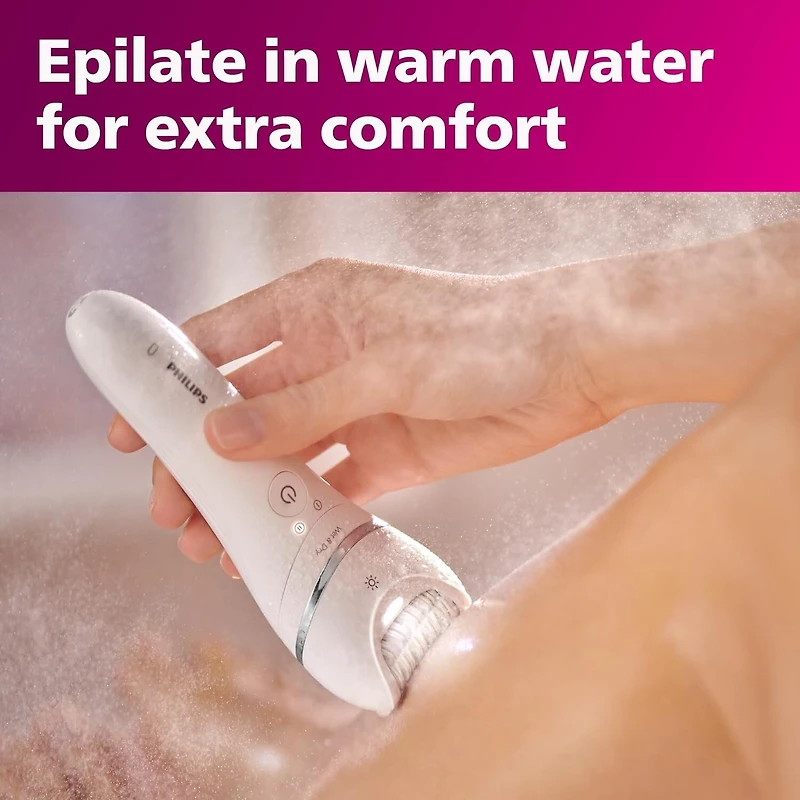 Philips Wet & Dry Epilator Series 8000 - 8 attachments