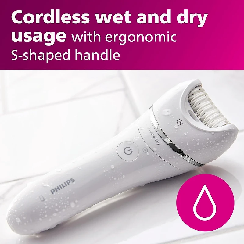 Philips Wet & Dry Epilator Series 8000 - 8 attachments