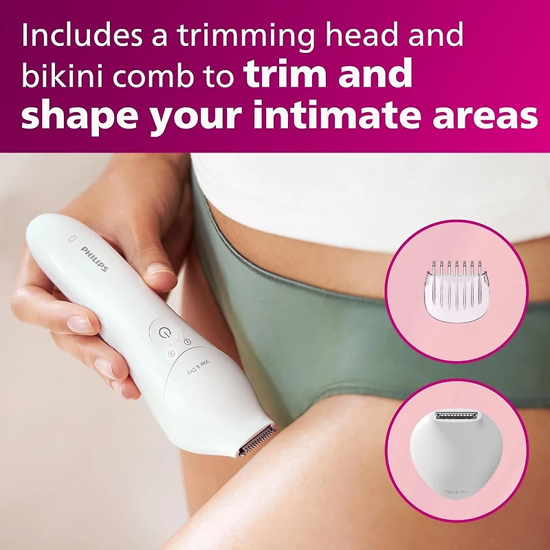 Philips Wet & Dry Epilator Series 8000 - 8 attachments