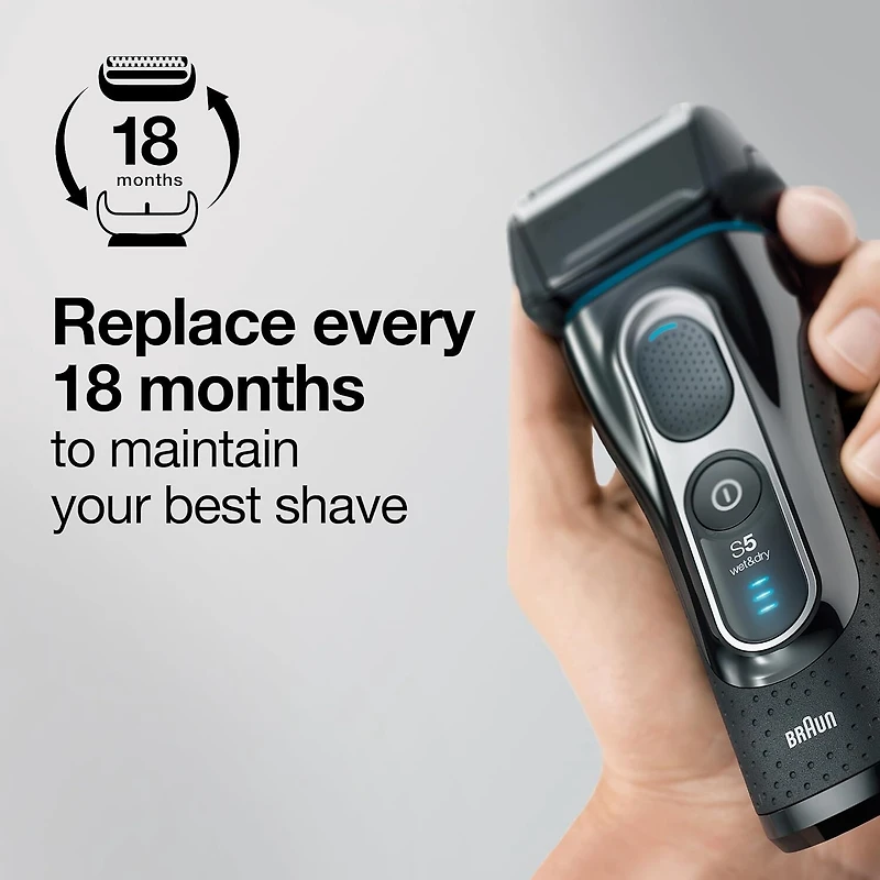 Braun Series 5 52B Electric Shaver Head Replacement Cassette, Black