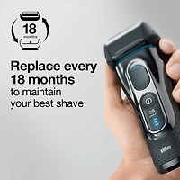 Braun Series 5 52B Electric Shaver Head Replacement Cassette, Black