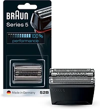 Braun Series 5 52B Electric Shaver Head Replacement Cassette, Black