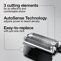 Braun Series 5 52B Electric Shaver Head Replacement Cassette, Black