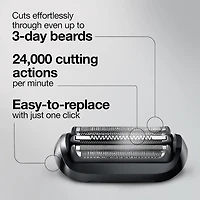Braun Series 5 53B foil and cutter replacement head black. Series 5 and Series 6