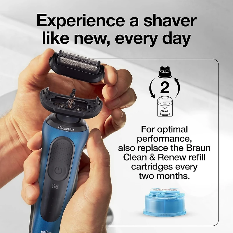 Braun Series 5 53B foil and cutter replacement head black. Series 5 and Series 6